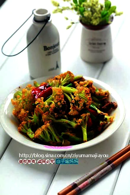 Finished dish photo of Stir-fried Organic Cauliflower with Fermented Black Bean Sauce