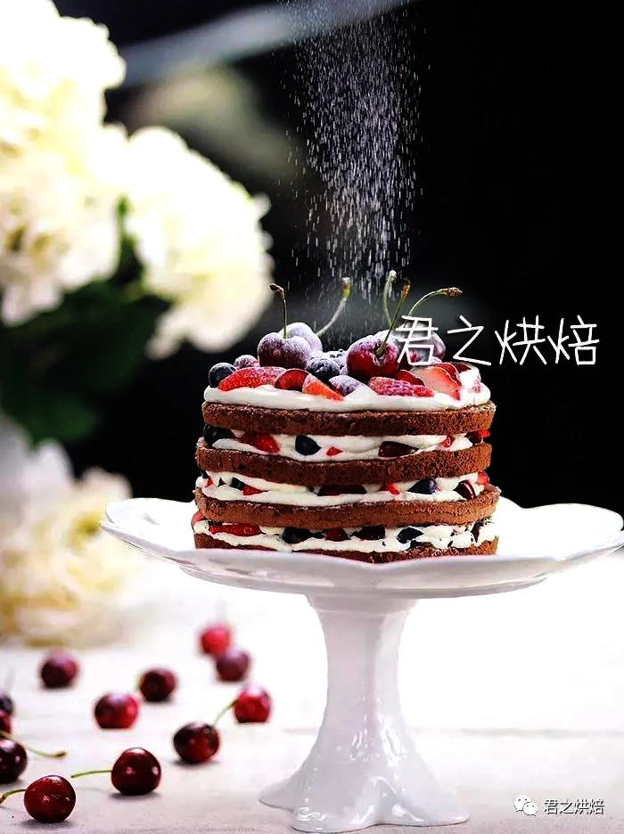 巧克力裸蛋糕的成品展示图