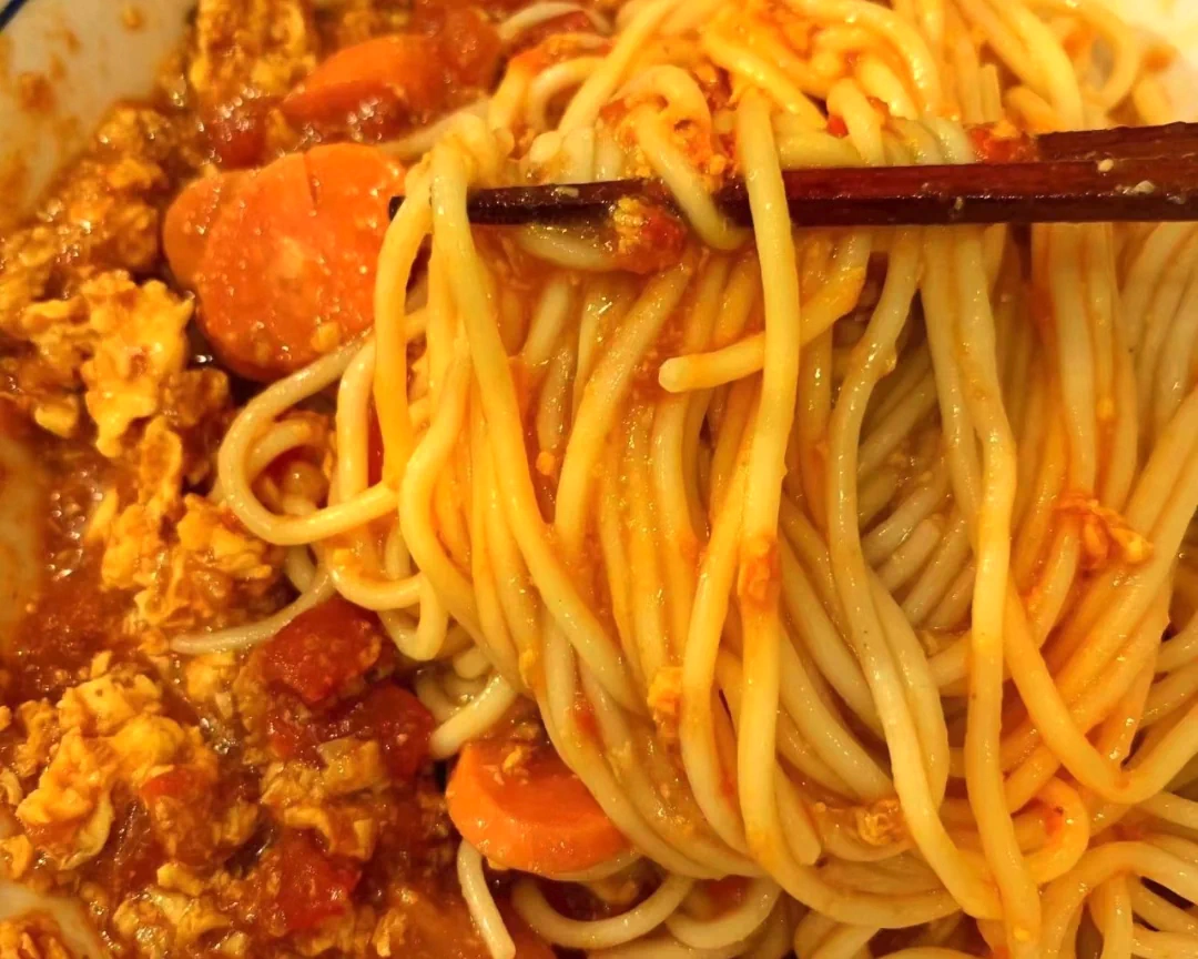 Foto masakan selesai dari Rahasia Resep Mie dengan Telur dan Tomat