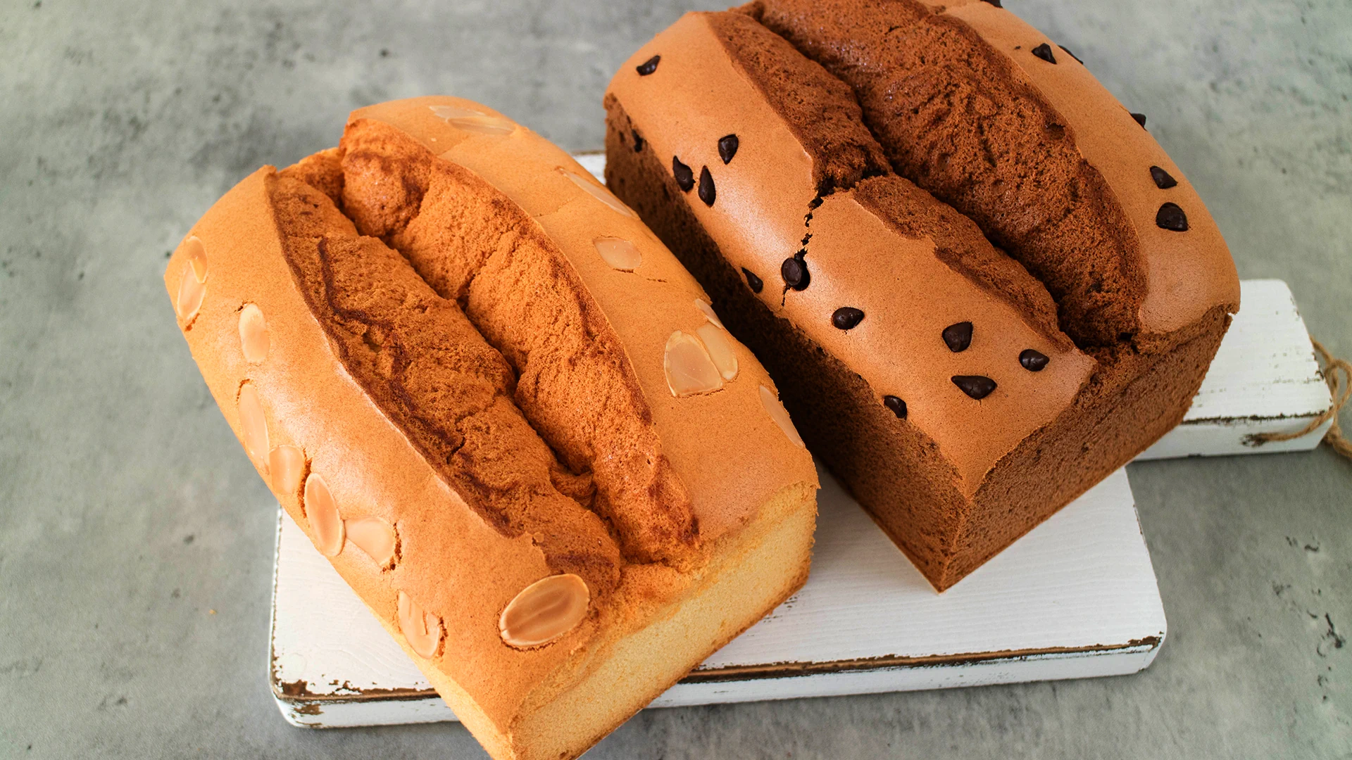 2가지 맛의 골든 필로우 스펀지 케이크｜부서지지 않음 팽창제 무첨가의 완성된 요리 사진