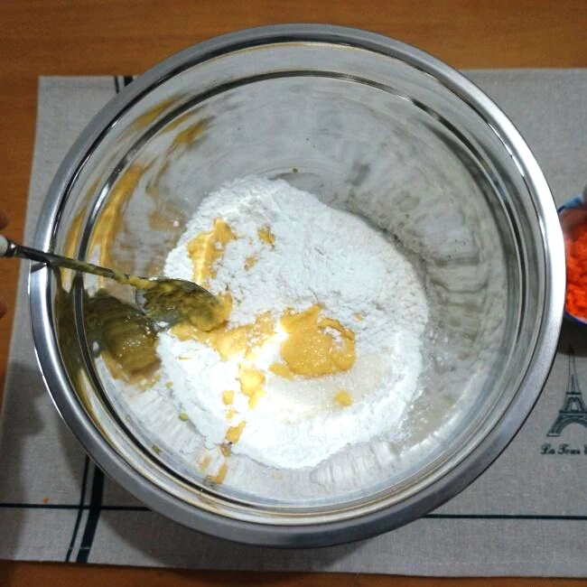 Tortitas de okara con zanahoria - Step 2