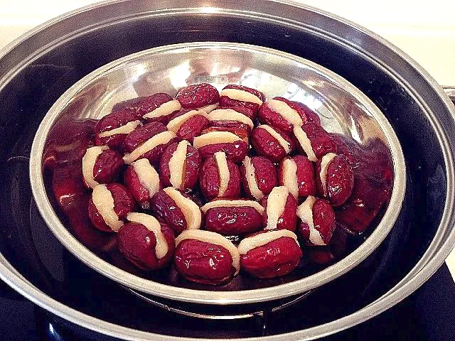 Núcleo tierno (arroz glutinoso con dátiles rojos) - Step 5