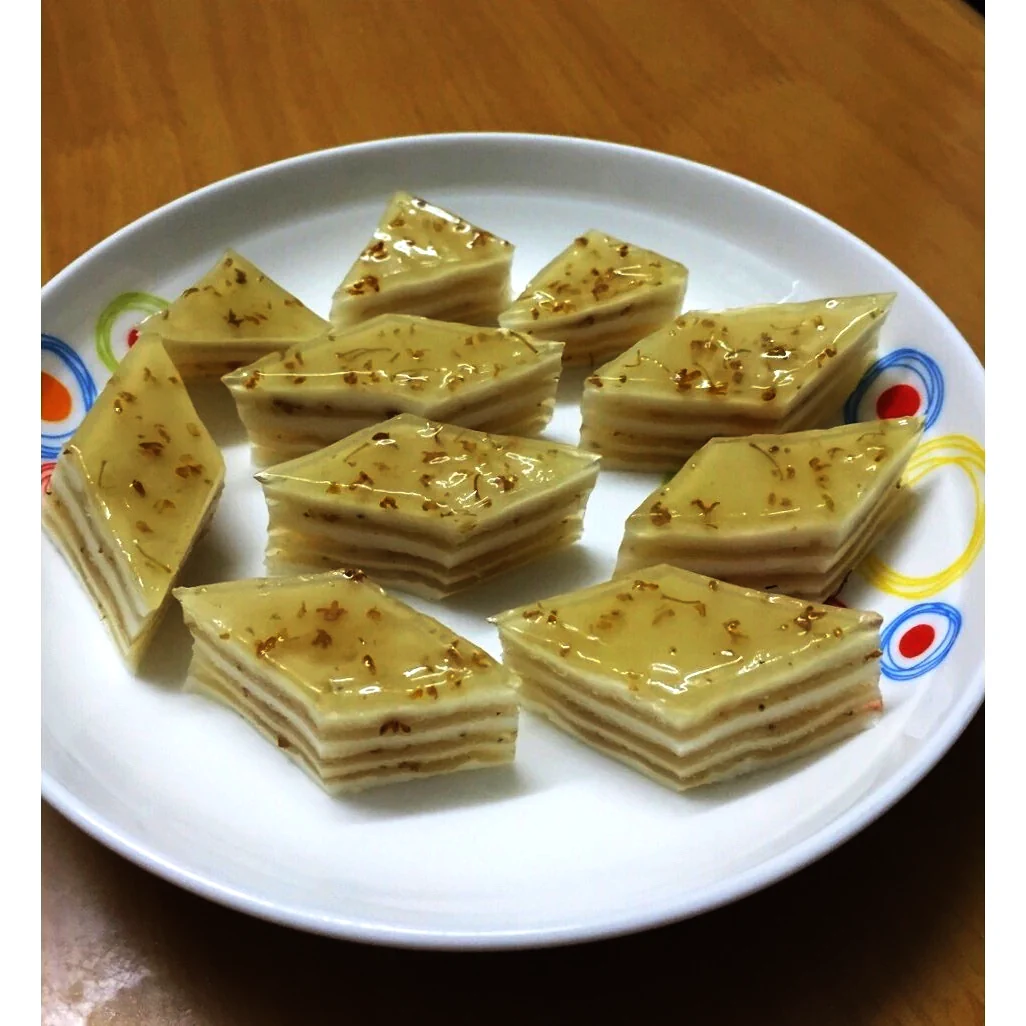 Finished dish photo of Osmanthus Coconut Milk Layer Cake