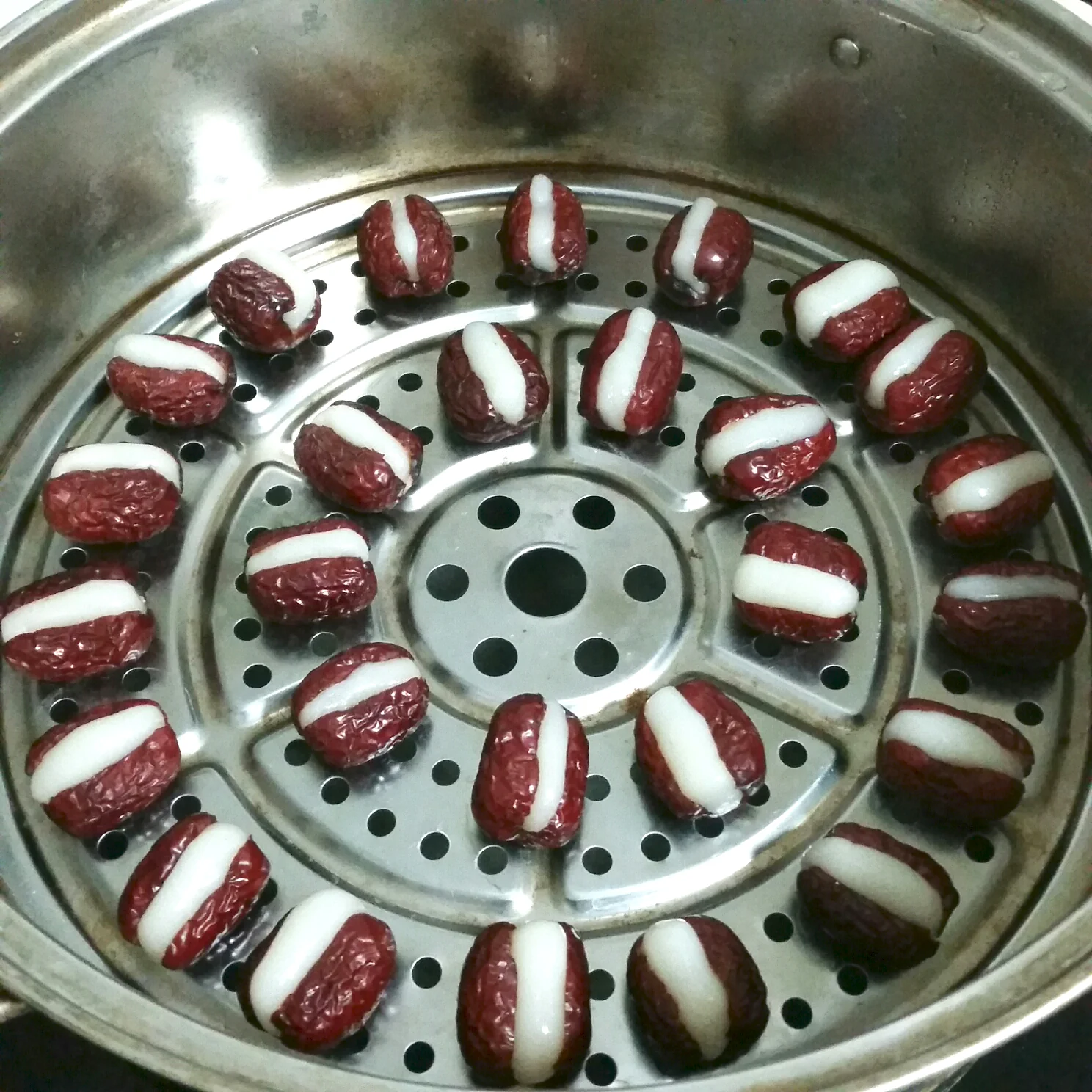 Dátiles rojos rellenos de arroz glutinoso - Step 9