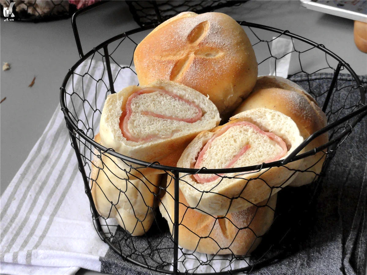 Foto do prato finalizado de Pão de bacon e integral