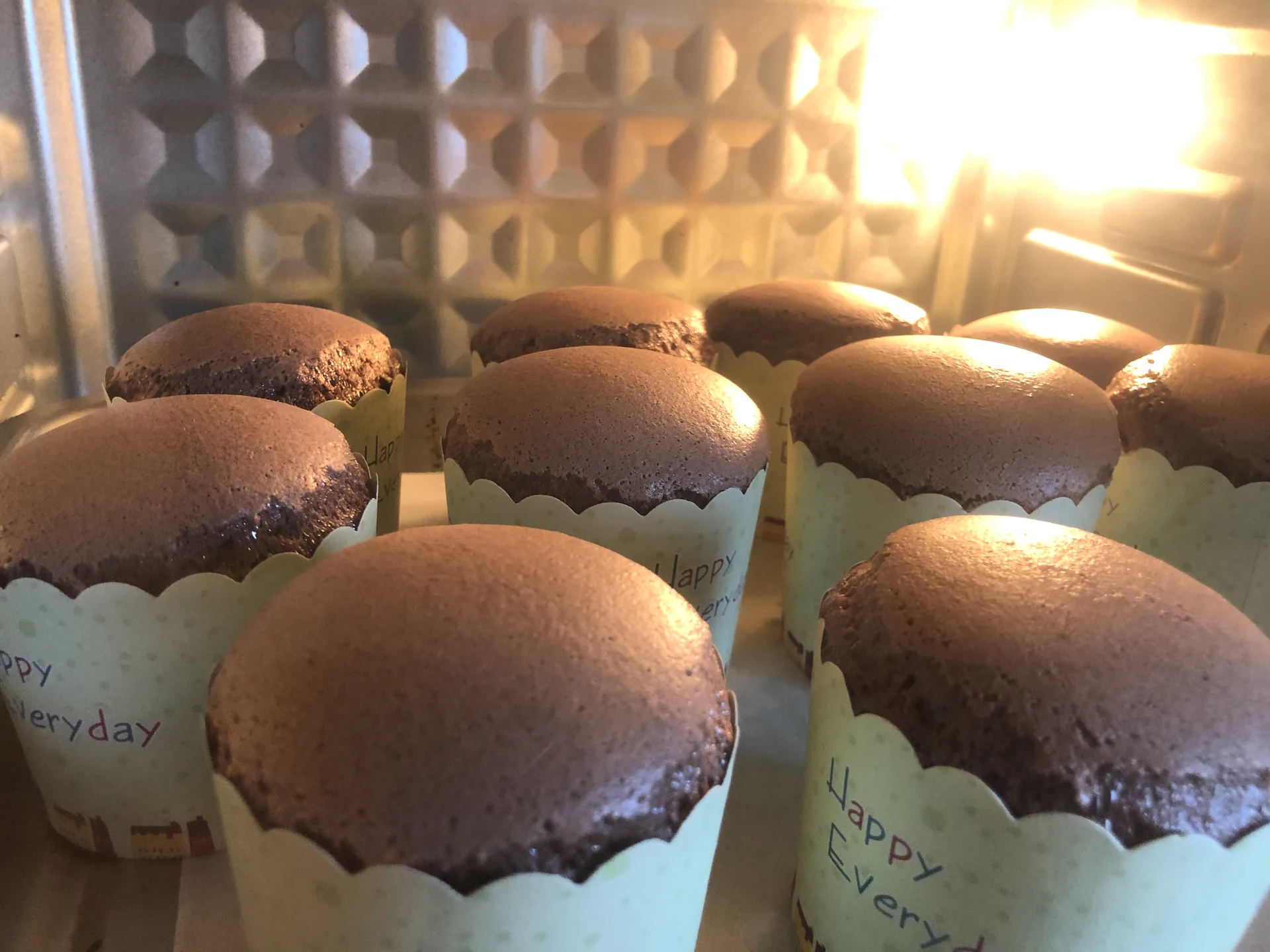 チョコカップケーキの完成品の写真