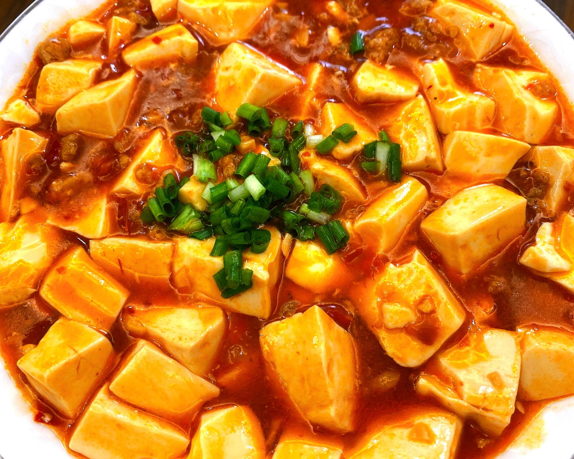 Foto del plato terminado de Mapo Tofu Super Delicioso (ﾉ)`ω´(ヾ) ​​​