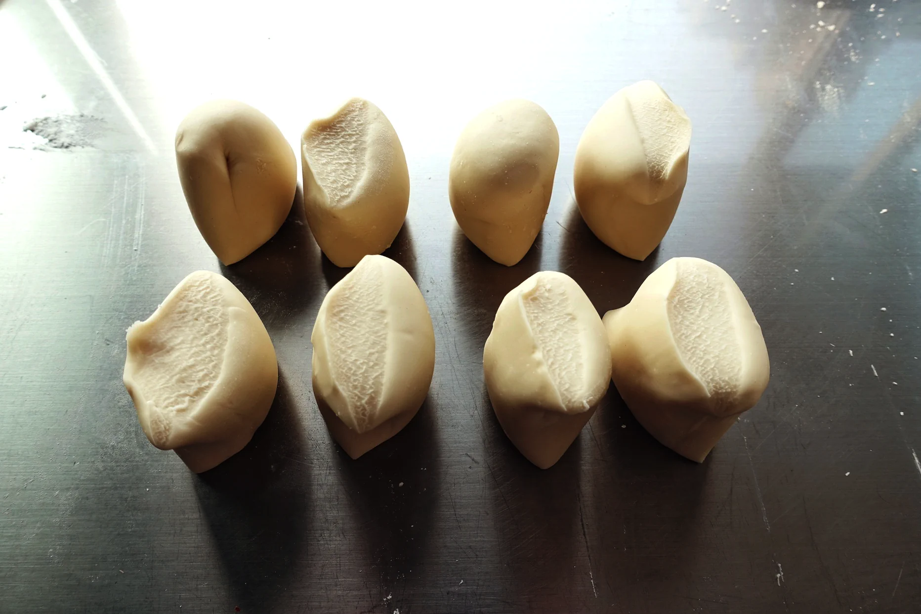 Panecillos de leche al vapor con judías rojas (una sola fermentación) - Step 3