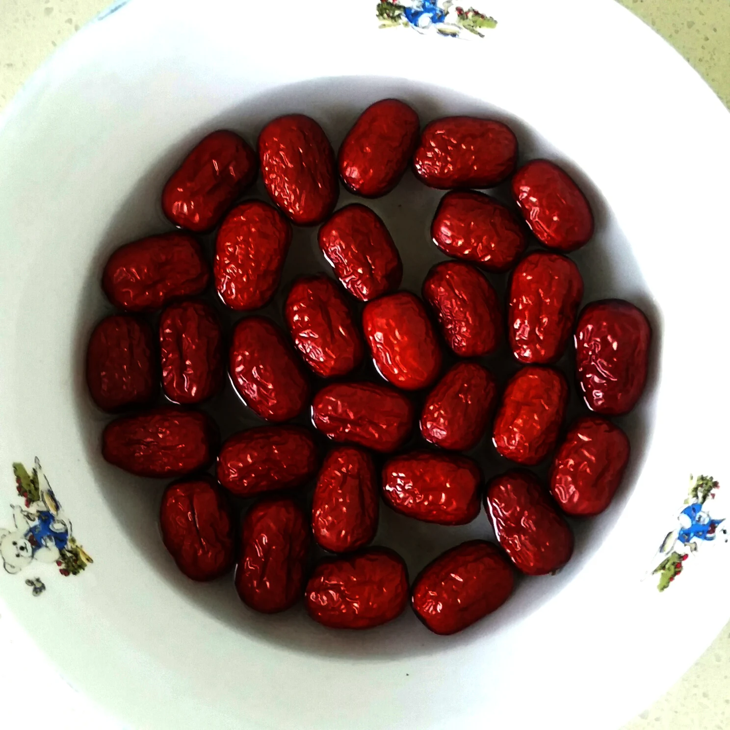 Dátiles rojos rellenos de arroz glutinoso - Step 1