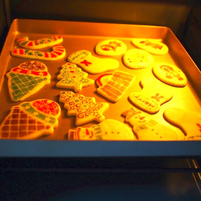 Foto del plato terminado de Galletas navideñas impresas