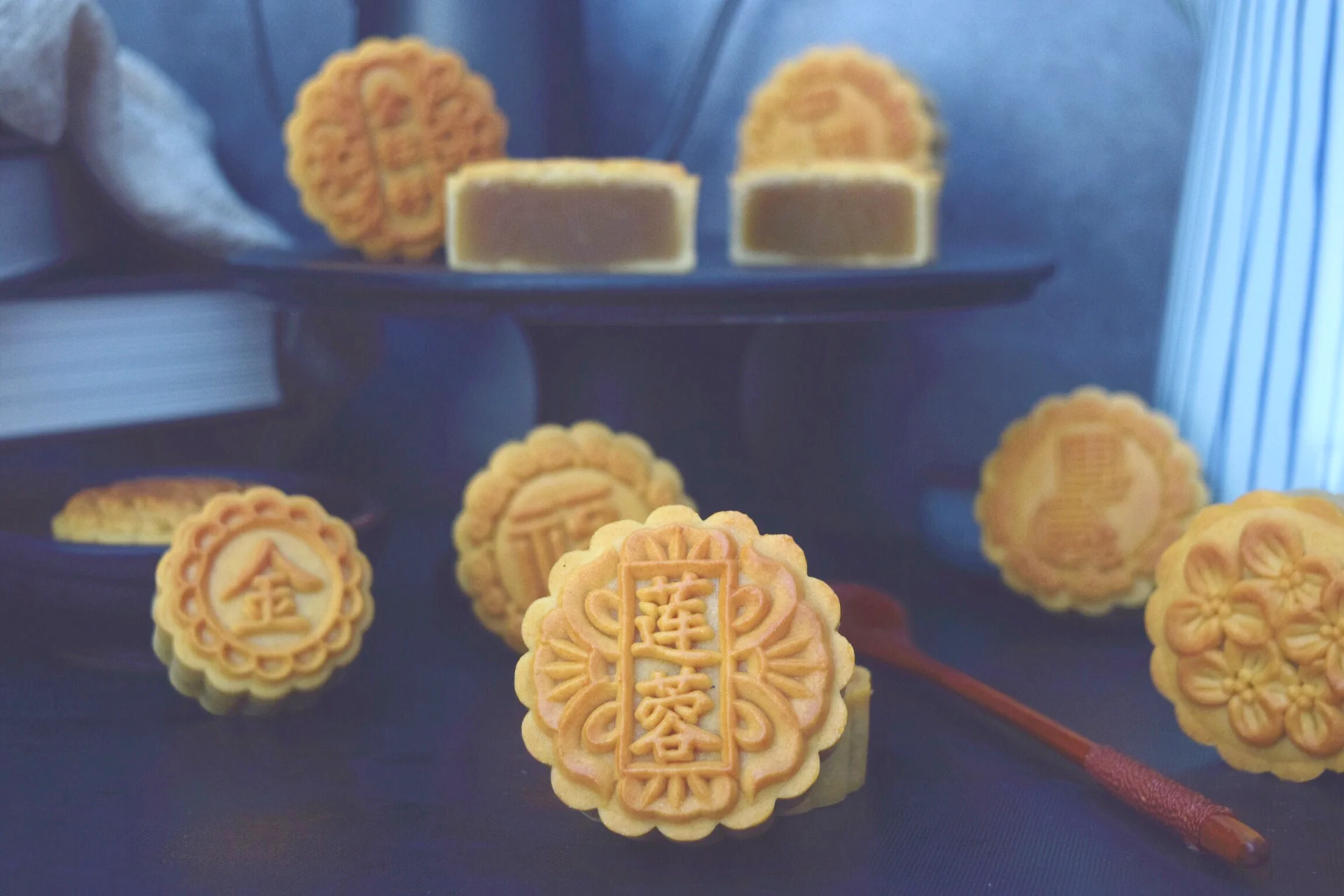 연자앙이 들어간 광둥식 월병(75g·50g 등 각종 사이즈)의 완성된 요리 사진