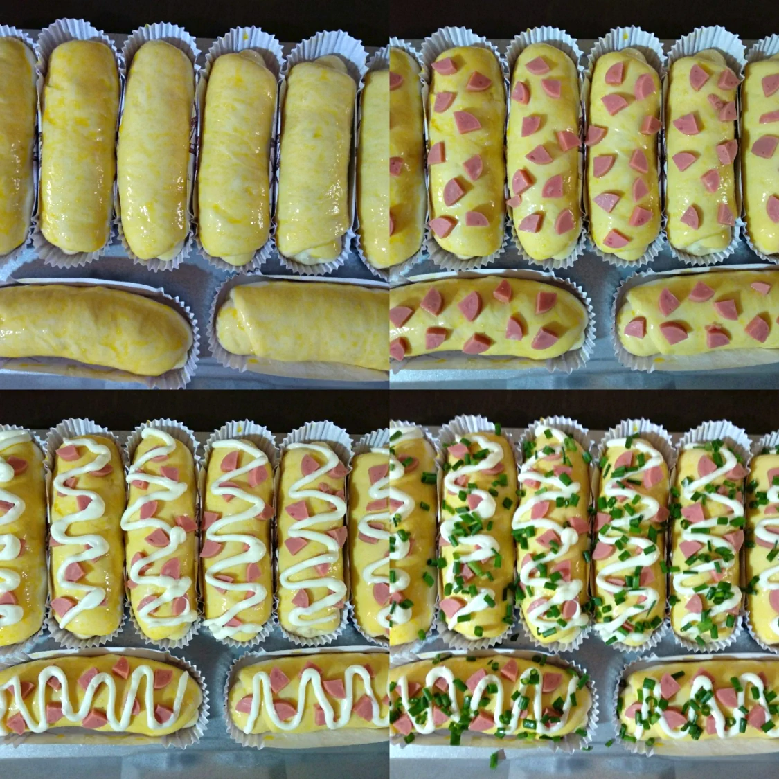 Panecillos de salchicha y cebolleta (súper esponjosos, realmente deliciosos) - Step 12