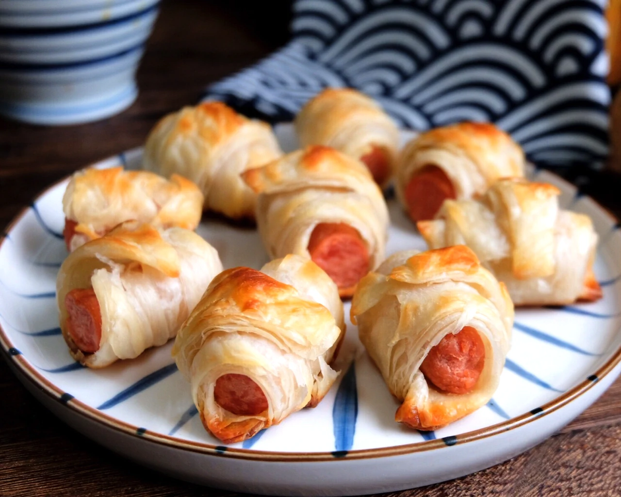 Rollitos de croissant con jamón hechos con paratha - Step 10