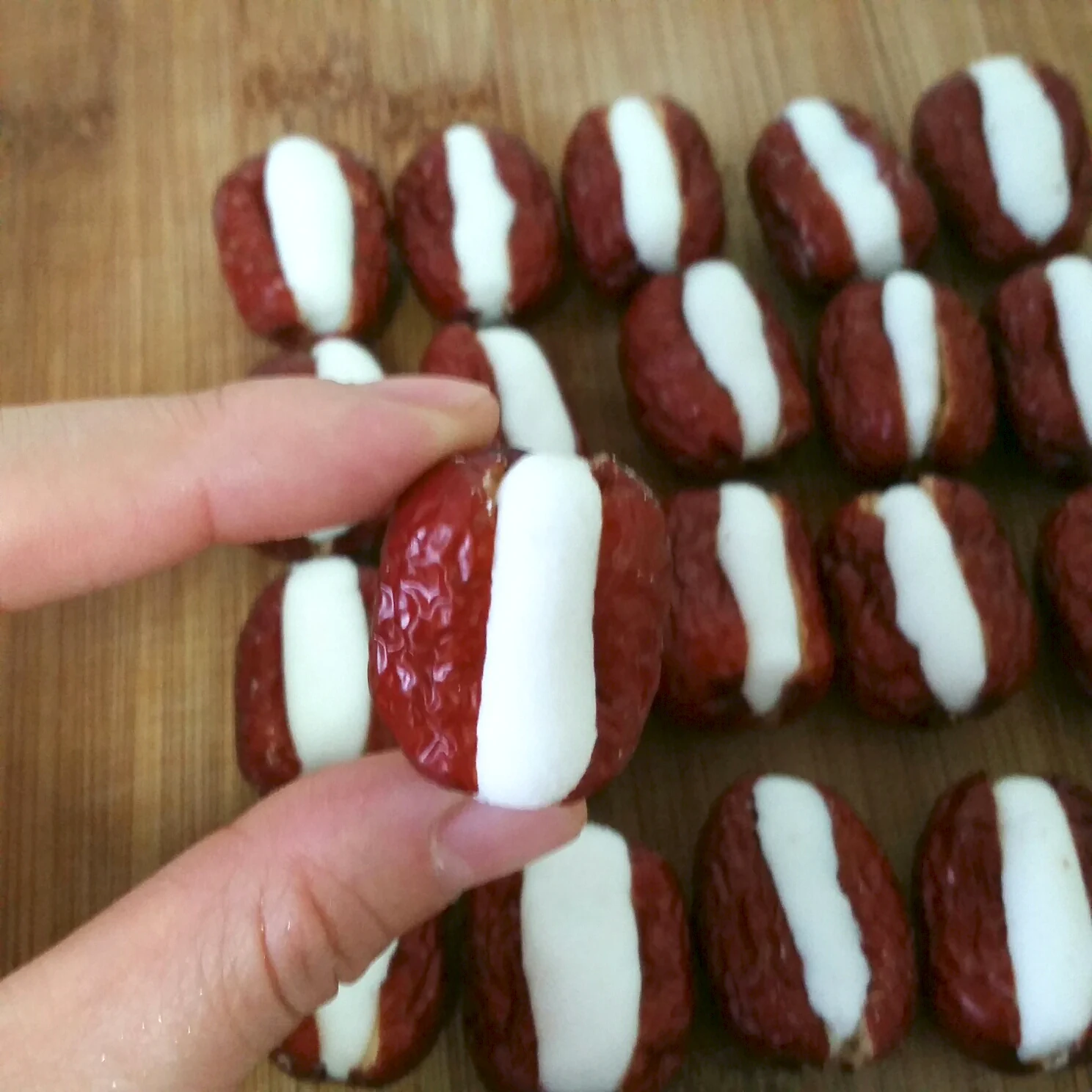 Dátiles rojos rellenos de arroz glutinoso - Step 6