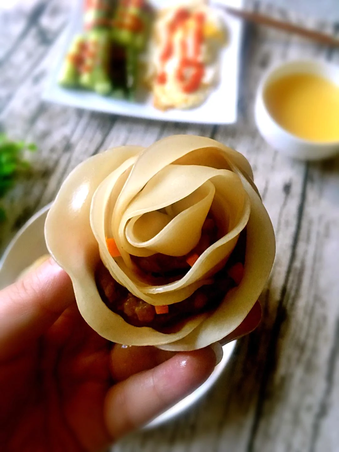 Raviolis de rosa al vapor - Step 7