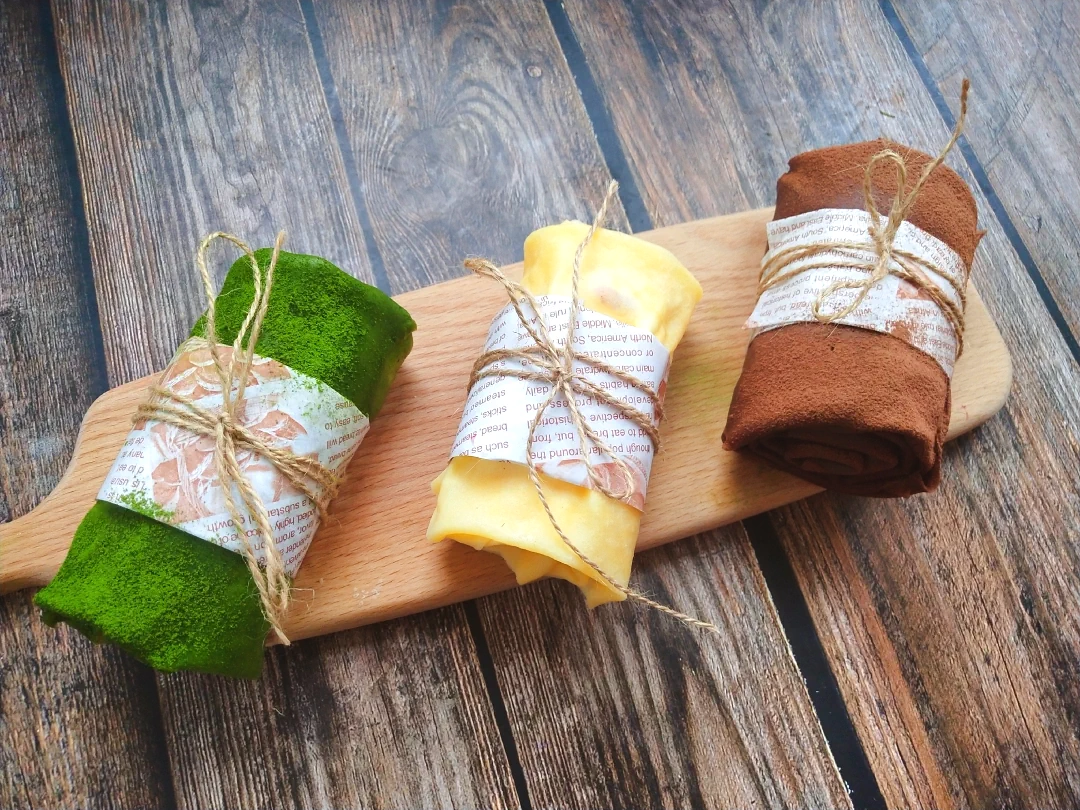 Finished dish photo of Variety Flavored Mille Crepe Rolls (Can Be Used as Mille Crepes)