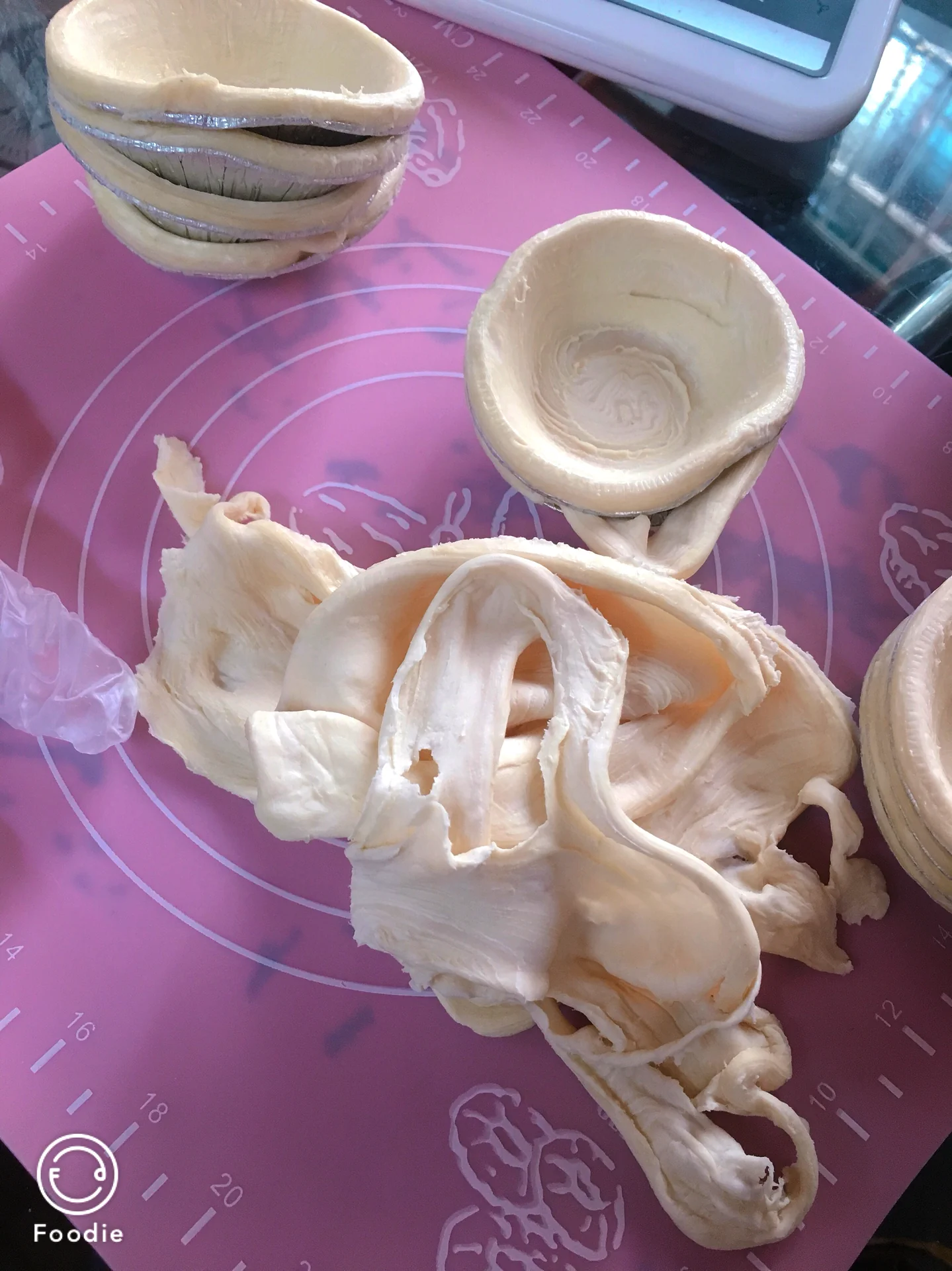 Pasteles con yema salada y bases de tarta (método perezoso) - Step 1