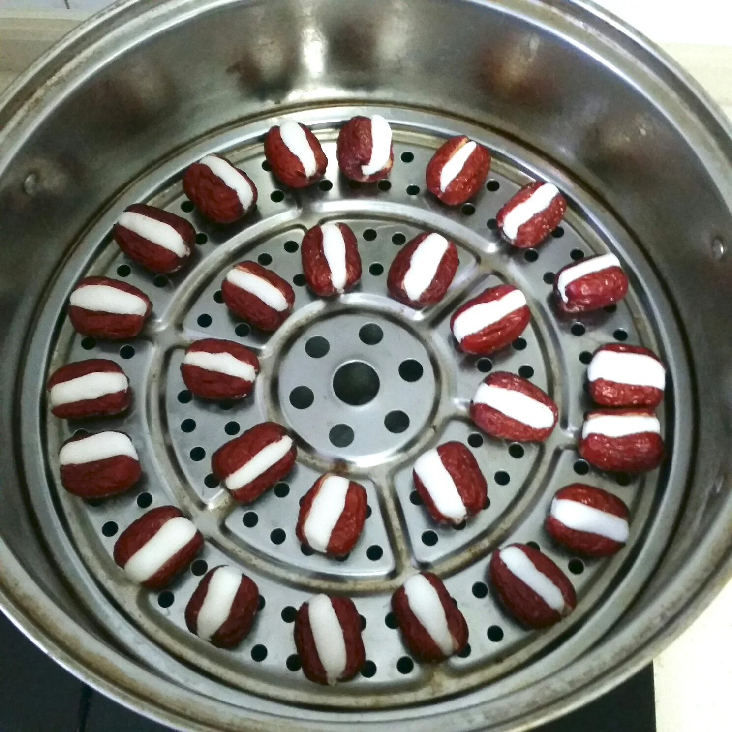 Dátiles rojos rellenos de arroz glutinoso - Step 8