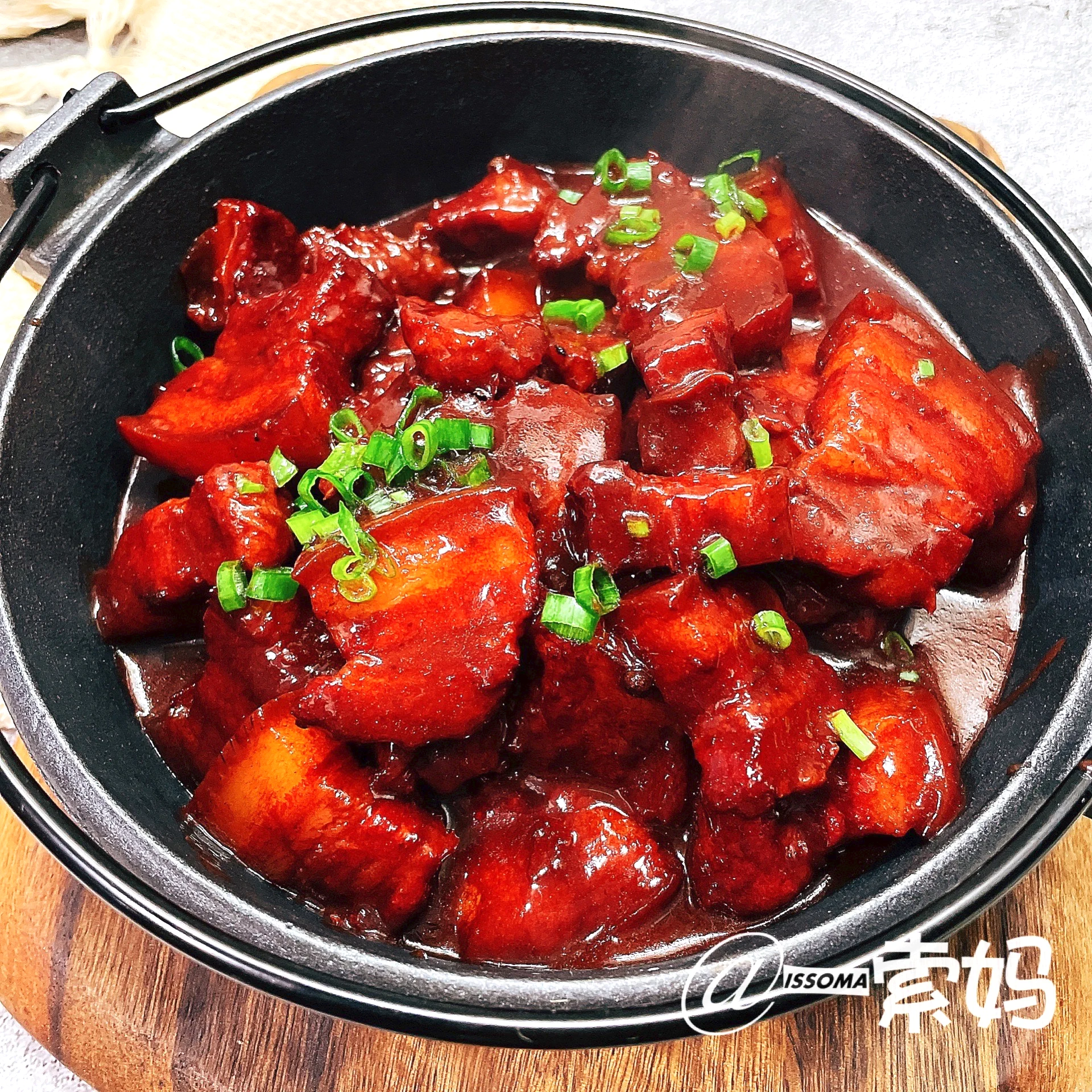 Finished dish photo of Braised Pork Belly in Fermented Red Bean Curd Sauce