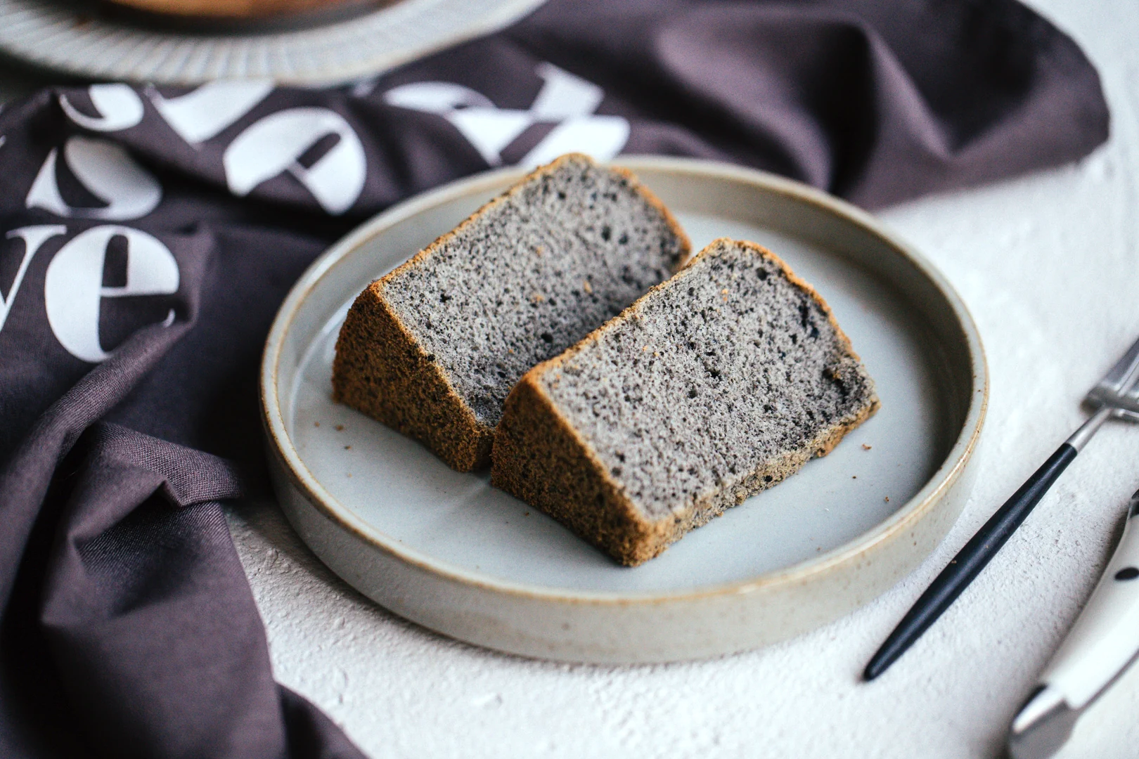 Finished dish photo of Not 'Angry' Chiffon Cake - Black Sesame Chiffon