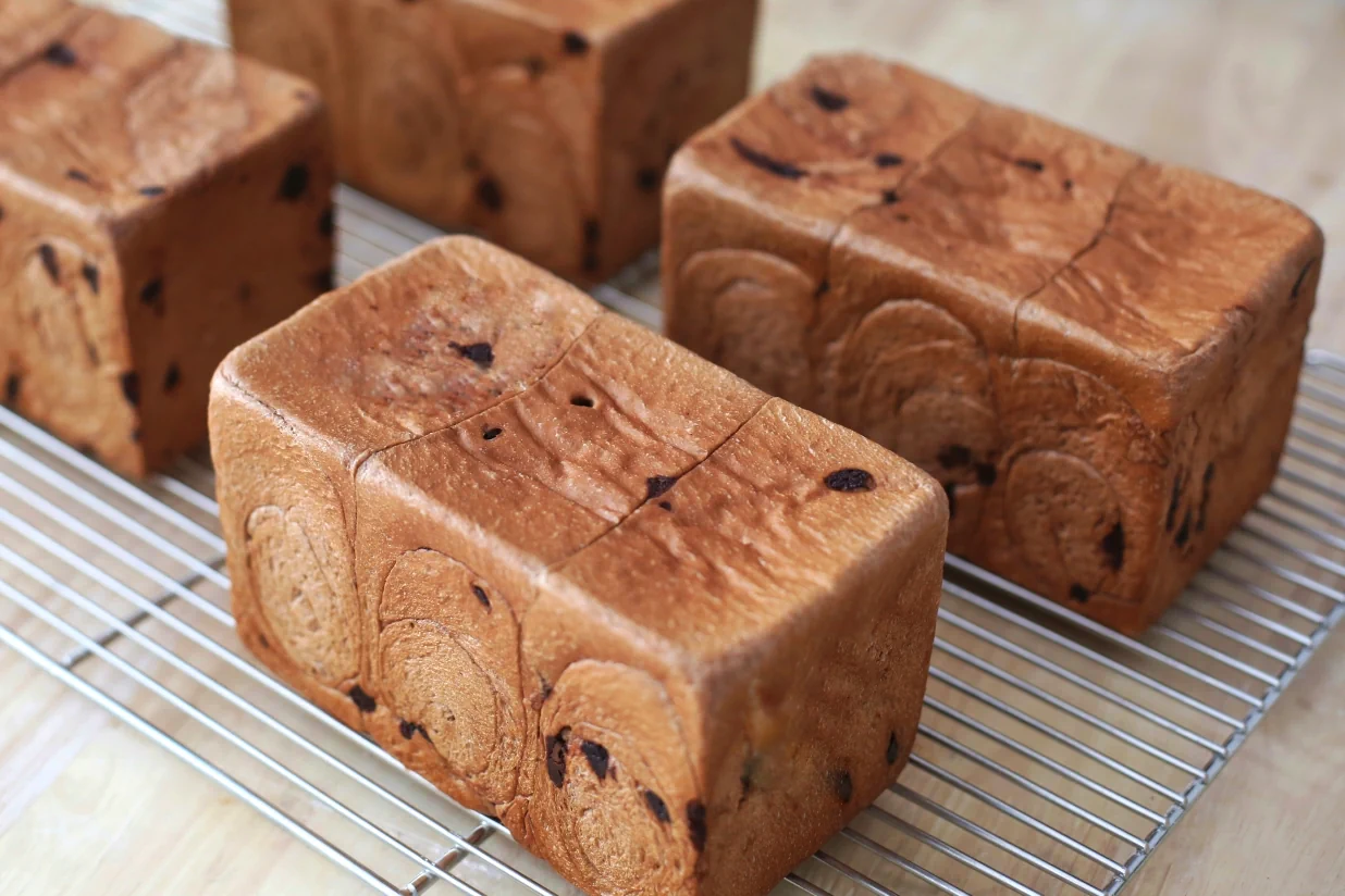 Photo du plat fini de (Méthode au levain à 70 %) Toast chocolat‑cranberry