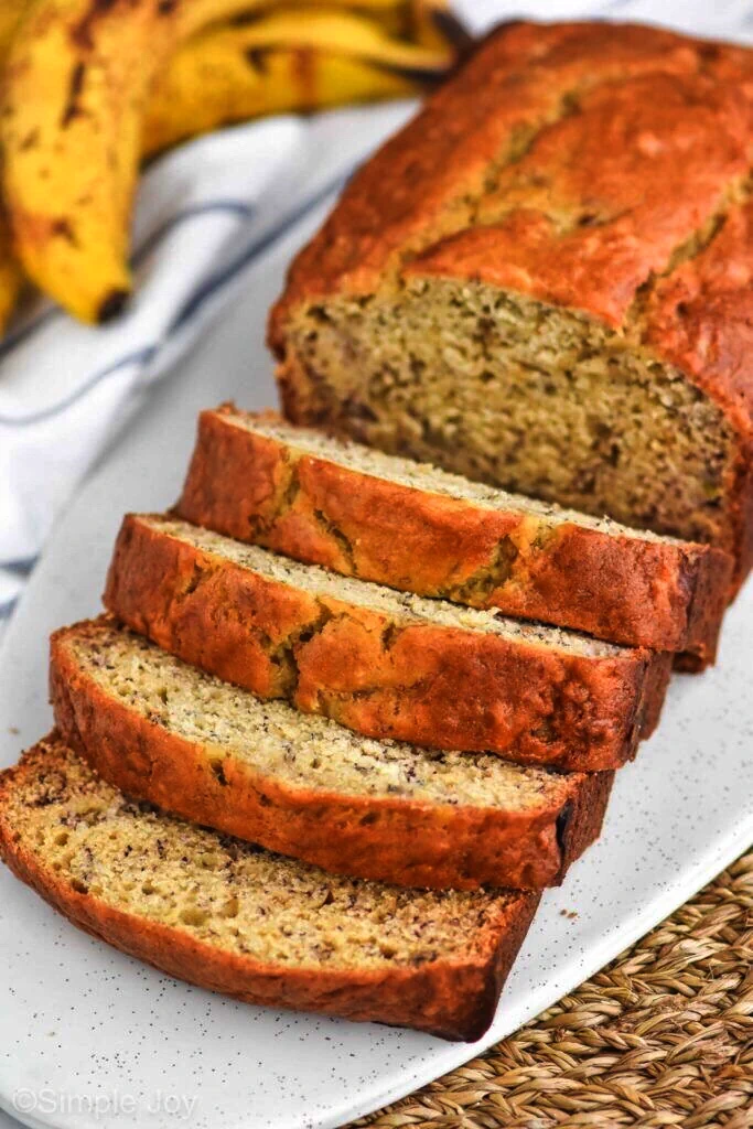 Foto del plato terminado de Pastel de plátano Pan de plátano (No bajo en azúcar) Receta tradicional