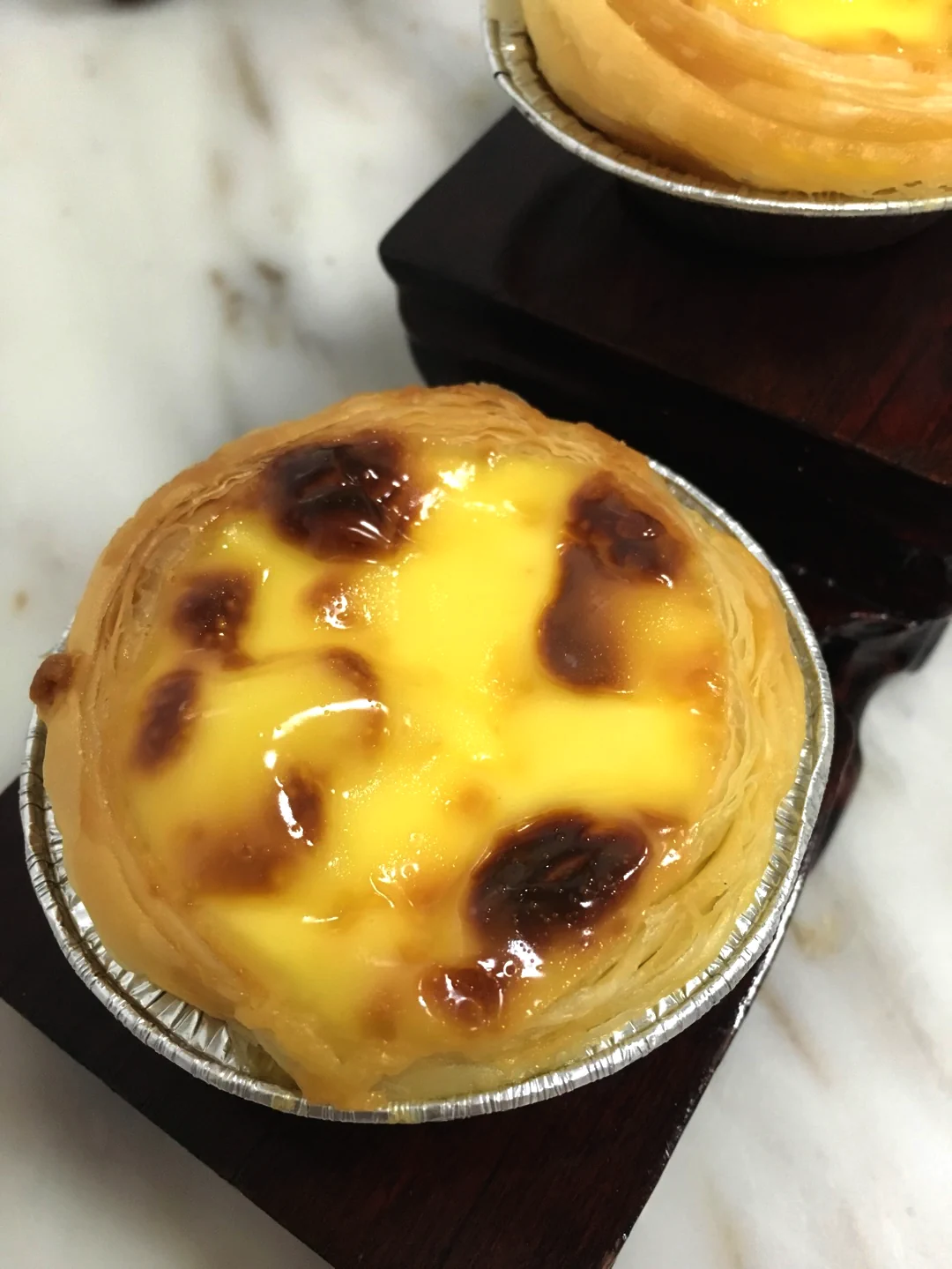 포르투갈식 에그 타르트의 완성된 요리 사진