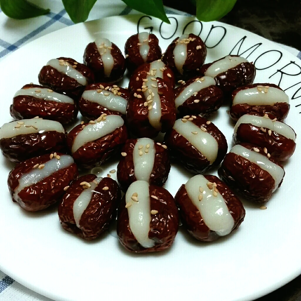 Dátiles rojos rellenos de arroz glutinoso - Step 11