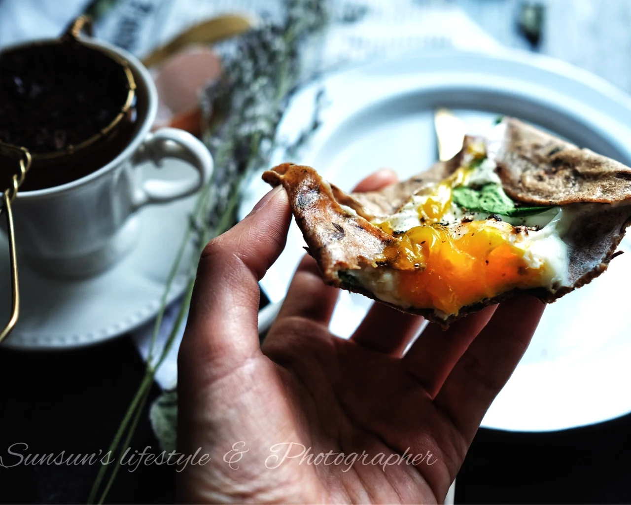 Wrap integral cuadrado con huevo cremoso — Galette que “abraza” el huevo [Base saludable] - Step 5