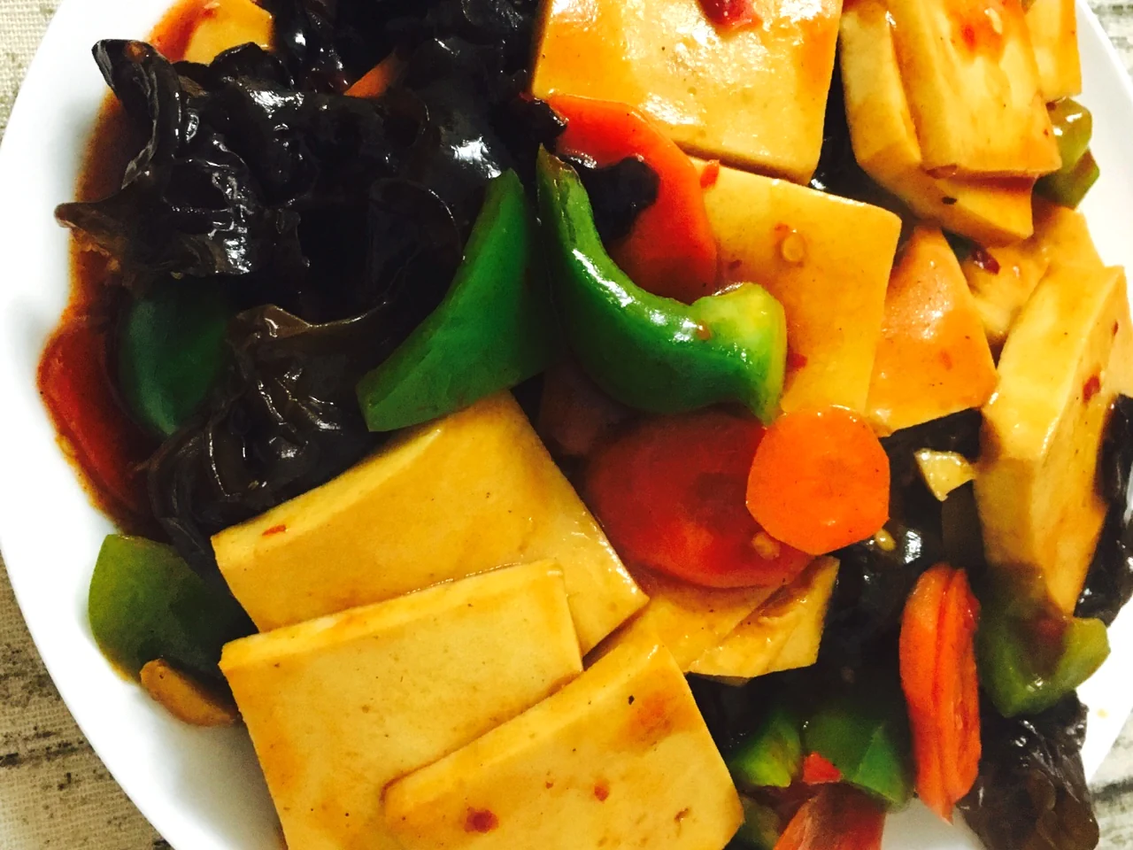 Finished dish photo of Fish-Flavored Tofu Slices