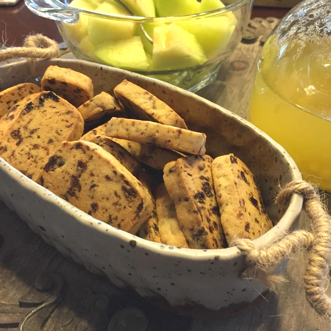 Foto del plato terminado de Galletas con pasas de California