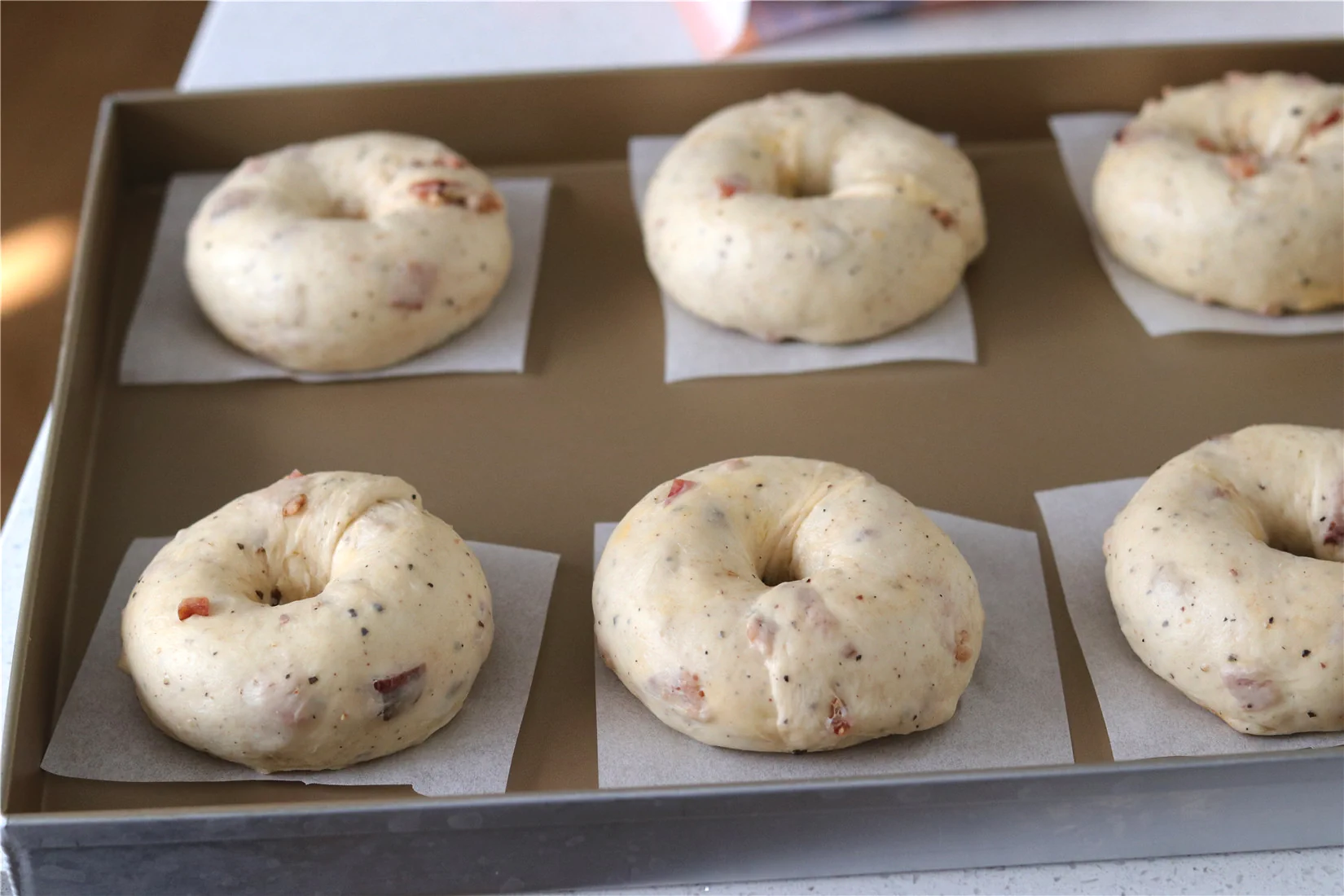 Bagels con beicon y queso - Step 16