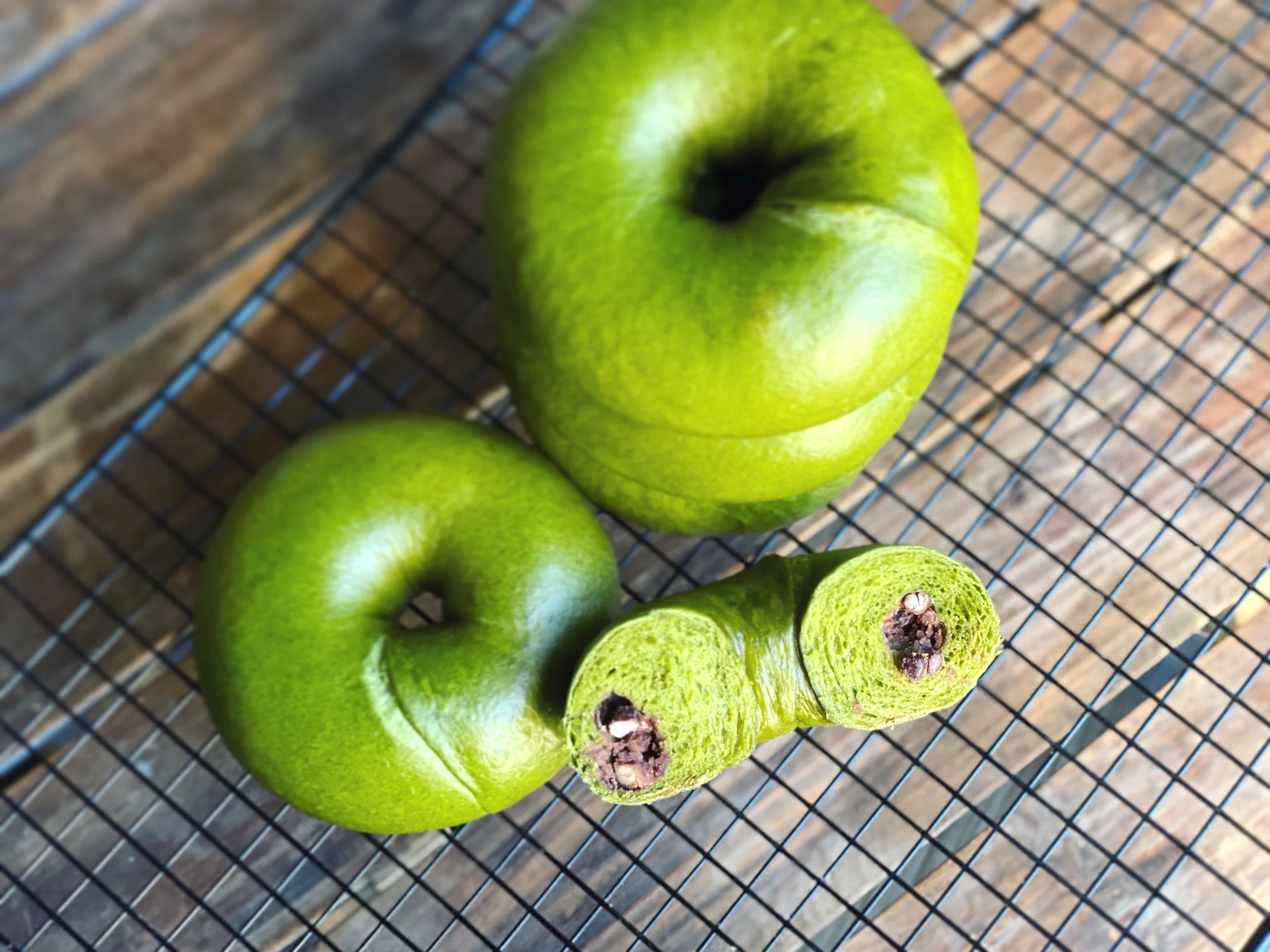 Photo du plat fini de Bagel Matcha et Haricots Rouges