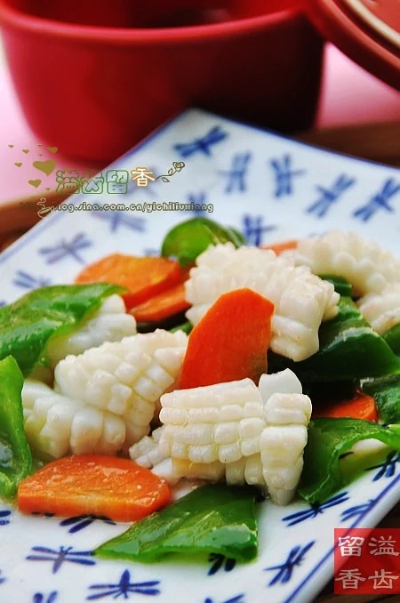 Finished dish photo of Stir-Fried Squid with Green Peppers