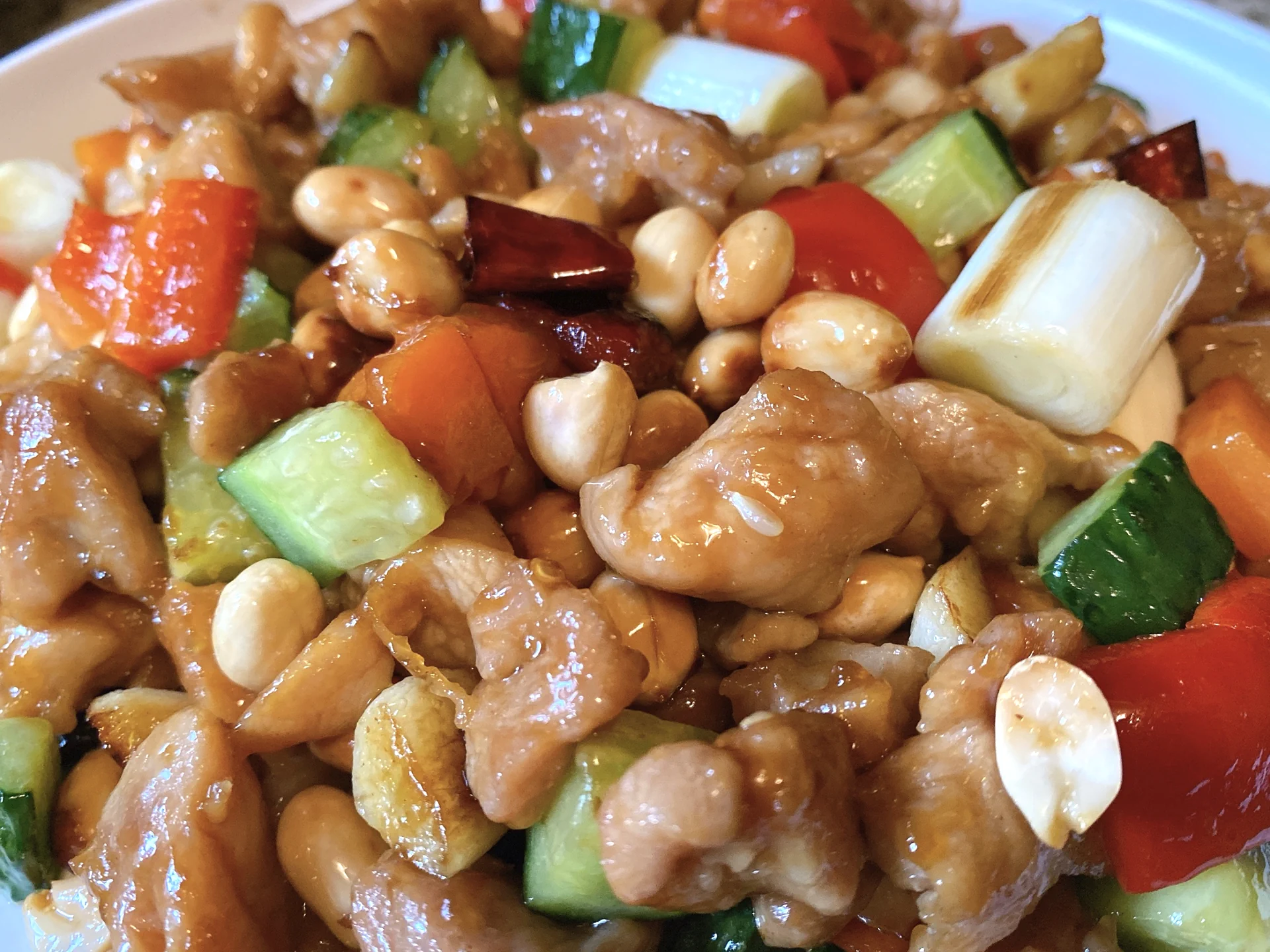 Finished dish photo of Mildly Spicy and Super Tender Kung Pao Chicken