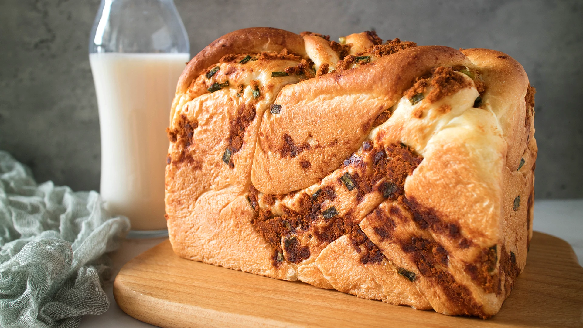 怎么吃都不腻的肉松吐司的成品展示图