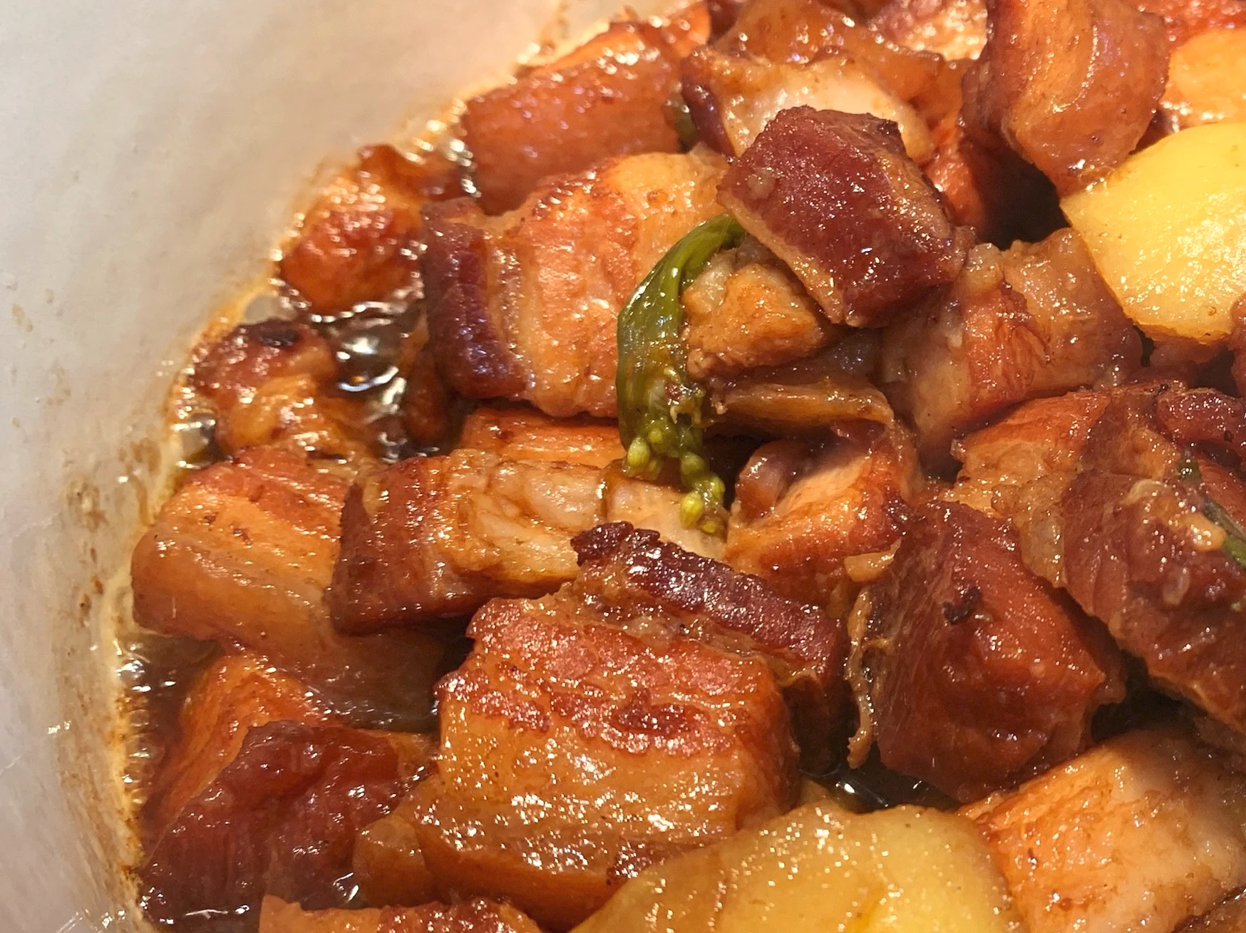 Photo du plat fini de Ragoût de porc braisé (version cocotte-minute)