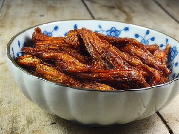 Fertiggestelltes Gericht von Hausgemachte und Gesunde Würzige Streifen