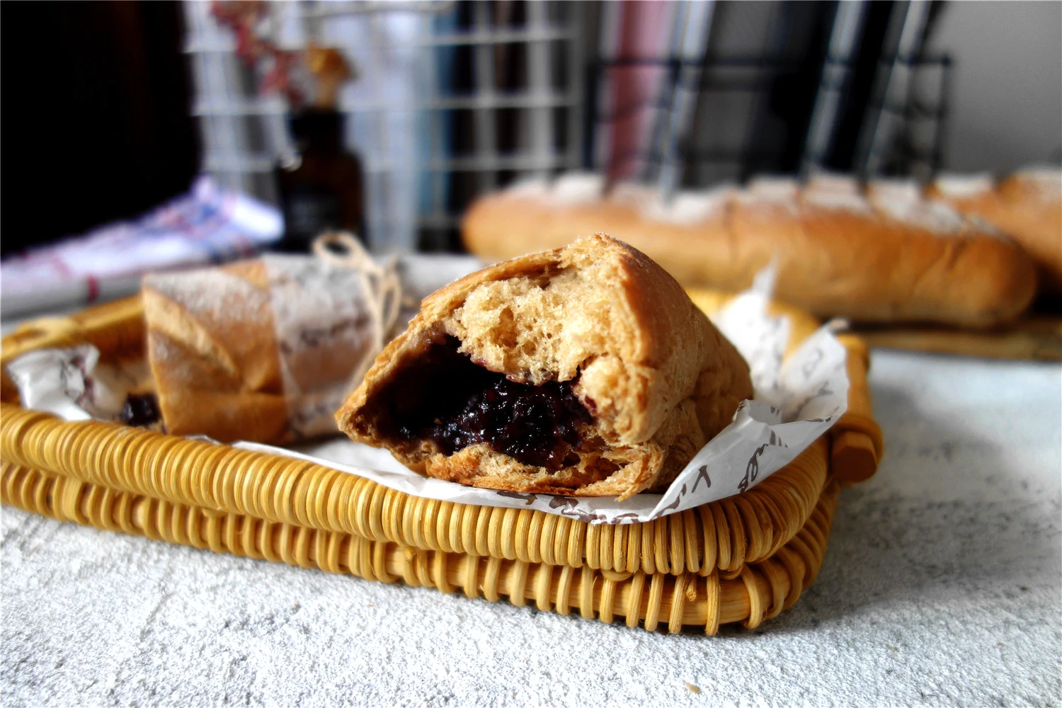 Fertiggestelltes Gericht von Violetter Reisbrot