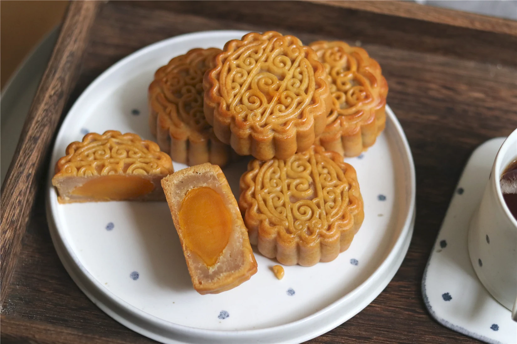 Fertiggestelltes Gericht von Kantonesische Mondkuchen