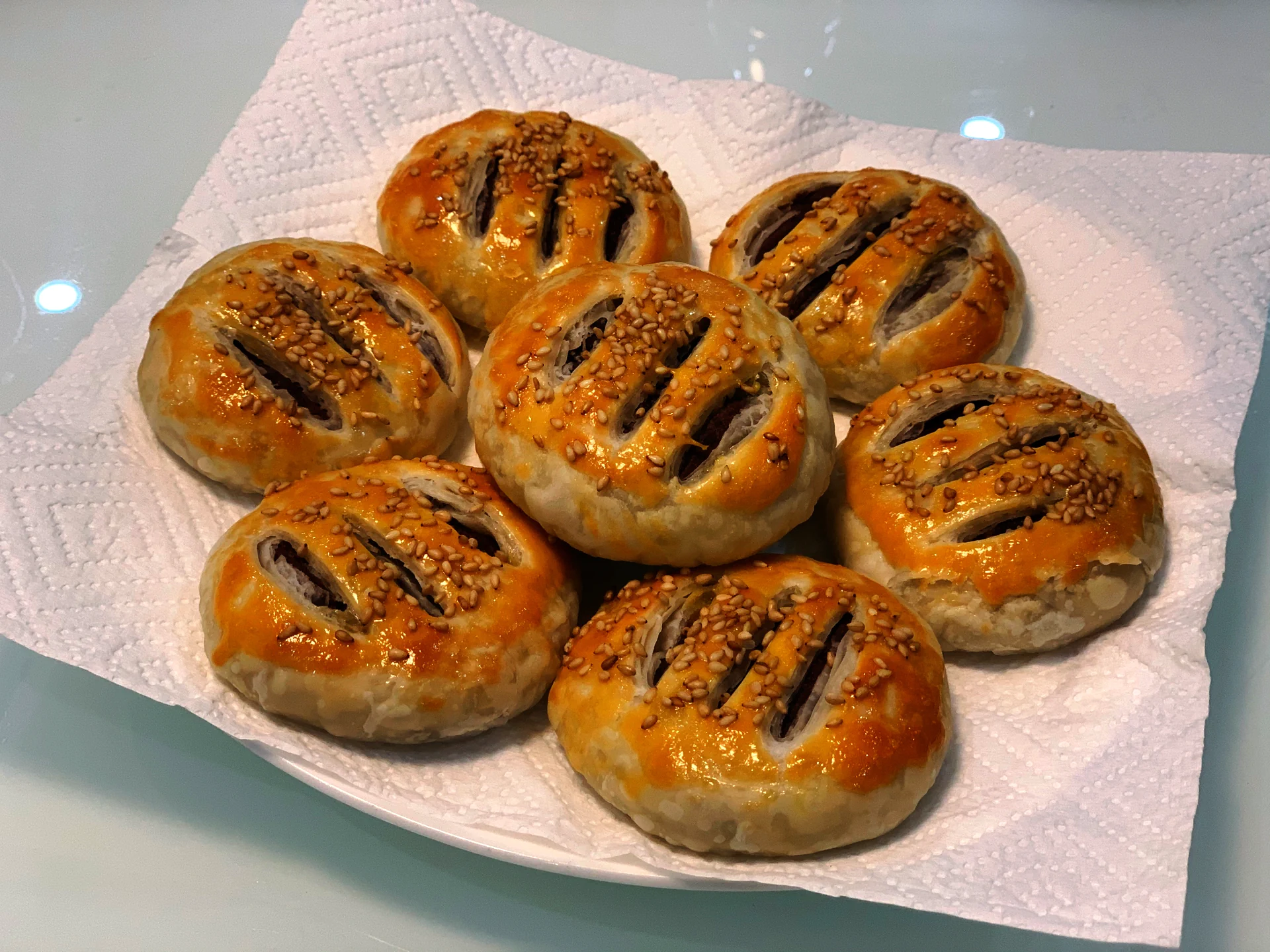 Finished dish photo of Red Bean Wife Cake (Scallion Pancake Edition)