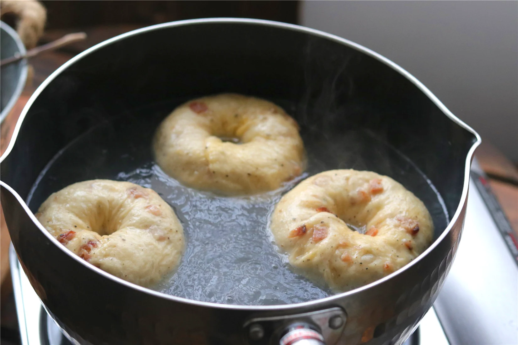 Bagels con beicon y queso - Step 17