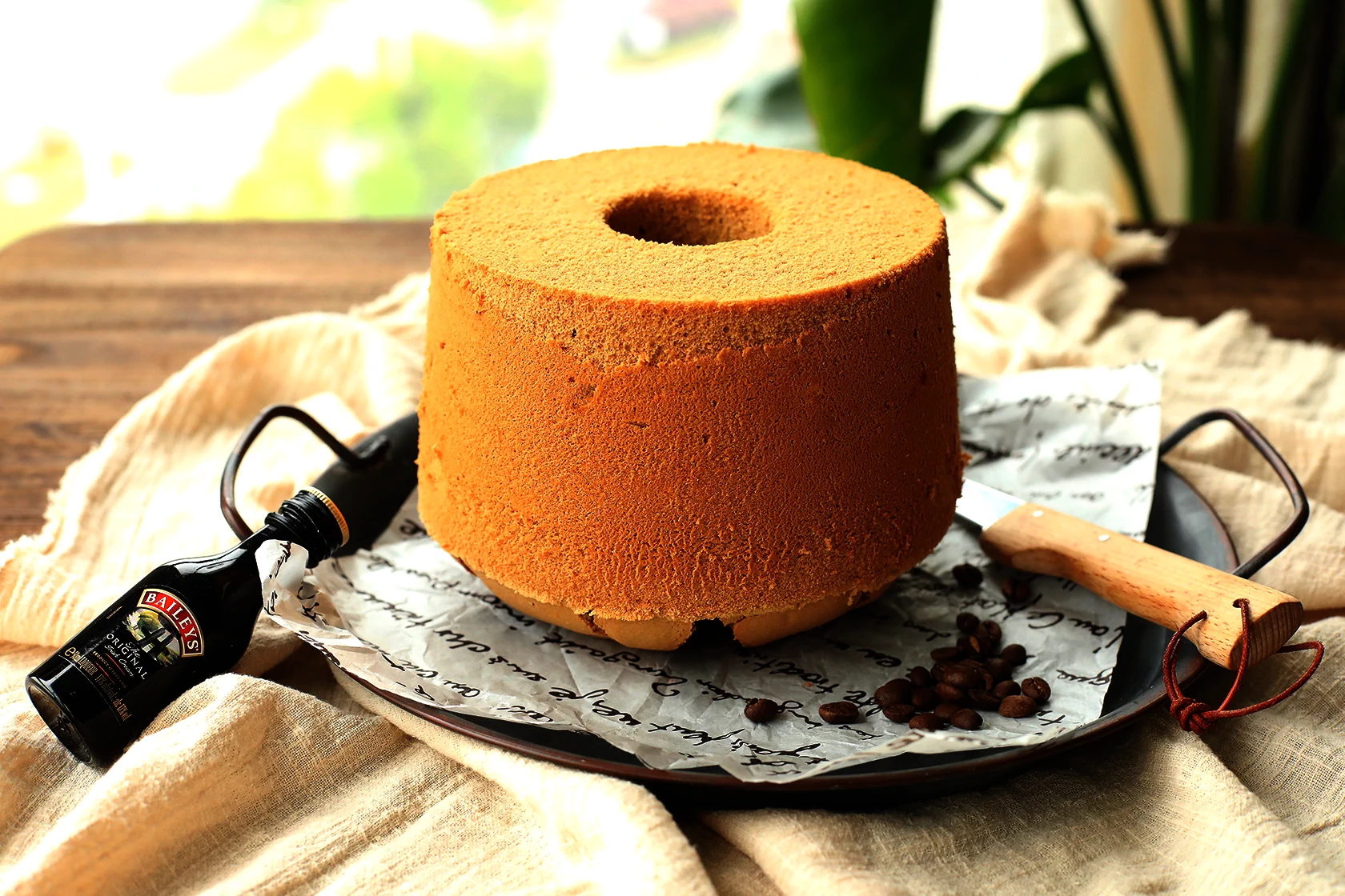 Sabor mejorado: chiffon de café y Baileys (molde rectangular de 17‑18 cm con chimenea) - Step 17