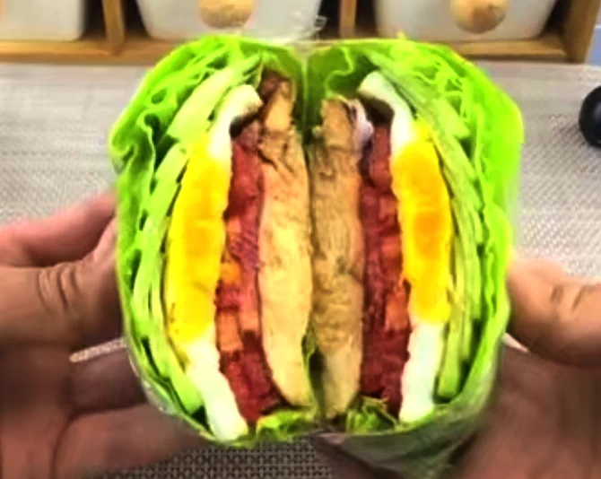 Foto del plato terminado de Tutorial de sándwich de verduras (en el mismo estilo que Guan Xiaotong)