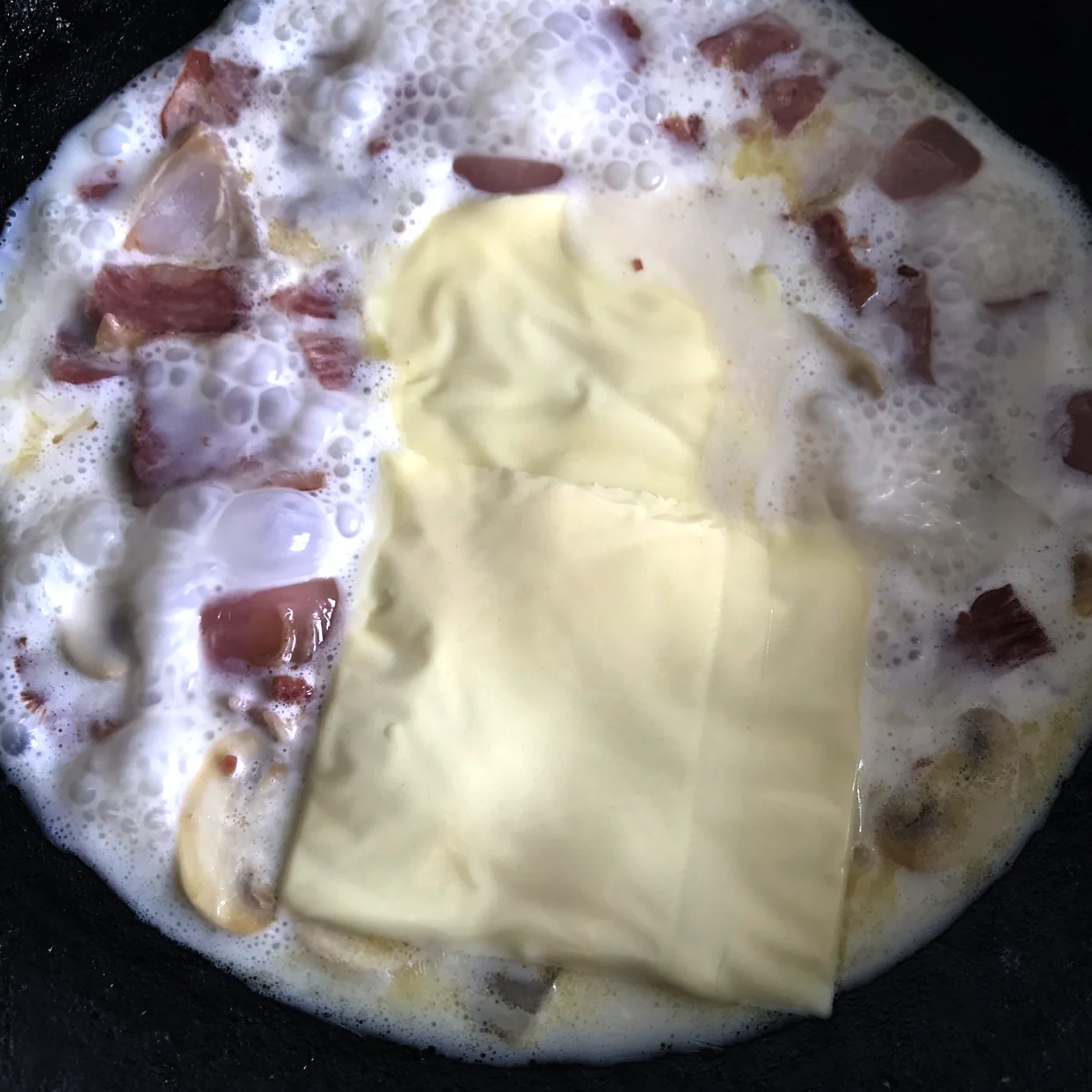 Espaguetis cremosos con champiñones y beicon - Step 4