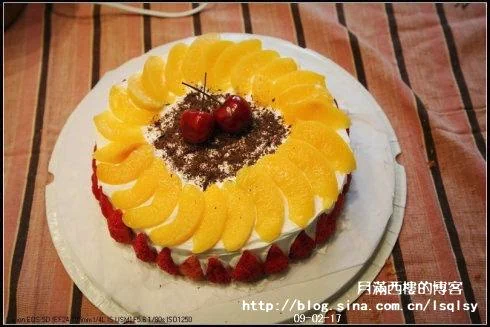 水果生日蛋糕的成品展示图