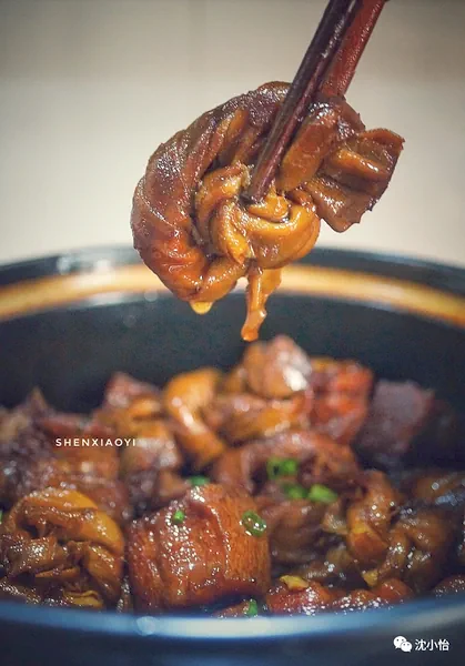百叶结和红烧肉一起烧，原来这么美味的成品展示图