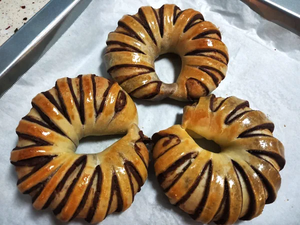 Foto do prato finalizado de Rolinhos super simples de pão com pasta de feijão vermelho