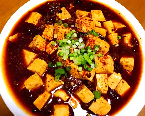 Foto del plato terminado de Mapo Tofu (Versión Lao Gan Ma)