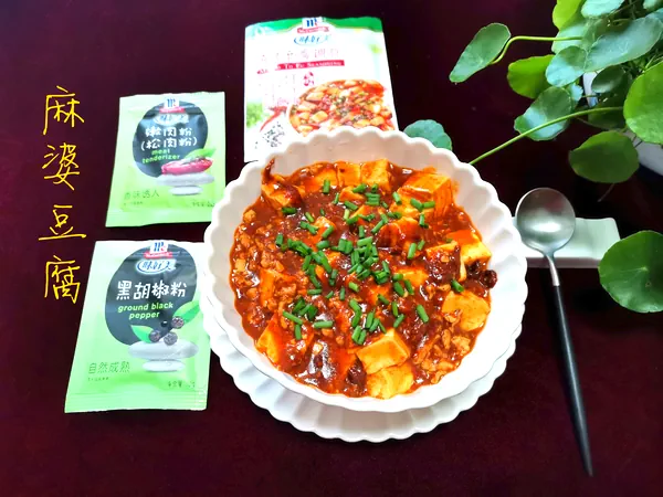 Foto del plato terminado de Mapo Tofu Rápido